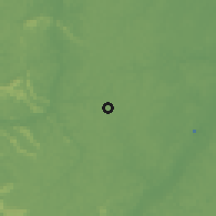 Shaded relief of the 60 km around Ituni, drawn from the GMTED2010 grid