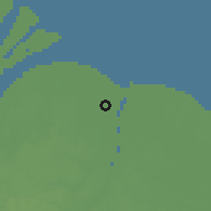 Shaded relief of the 60 km around Java, drawn from the GMTED2010 grid