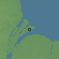 Shaded relief of the 60 km around Kingston, drawn from the GMTED2010 grid