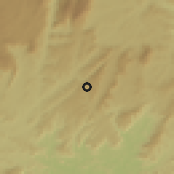 Shaded relief of the 60 km around Kurukabaru, drawn from the GMTED2010 grid