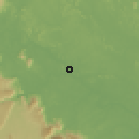 Shaded relief of the 60 km around Kurupung, drawn from the GMTED2010 grid
