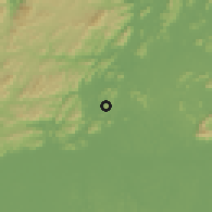 Shaded relief of the 60 km around Kwatamang, drawn from the GMTED2010 grid