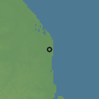 Shaded relief of the 60 km around La Belle Alliance, drawn from the GMTED2010 grid