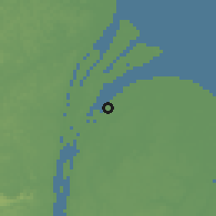 Shaded relief of the 60 km around Lookabu, drawn from the GMTED2010 grid