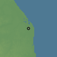 Shaded relief of the 60 km around Marias Delight, drawn from the GMTED2010 grid