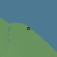Shaded relief of the 60 km around Bachelor's Adventure, drawn from the GMTED2010 grid