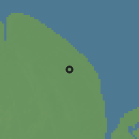 Shaded relief of the 60 km around Mibikuri, drawn from the GMTED2010 grid