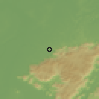 Shaded relief of the 60 km around Moco Moco, drawn from the GMTED2010 grid