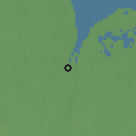 Shaded relief of the 60 km around Moleson Creek, drawn from the GMTED2010 grid