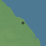 Shaded relief of the 60 km around Monkers, drawn from the GMTED2010 grid