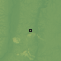 Shaded relief of the 60 km around Mora Creek, drawn from the GMTED2010 grid