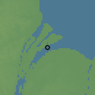 Shaded relief of the 60 km around Naamryck, drawn from the GMTED2010 grid