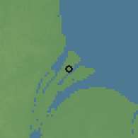 Shaded relief of the 60 km around New Belle Plaine, drawn from the GMTED2010 grid
