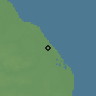 Shaded relief of the 60 km around Nile, drawn from the GMTED2010 grid