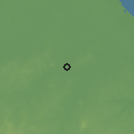 Shaded relief of the 60 km around Baramanni River to Santa Cruz, drawn from the GMTED2010 grid