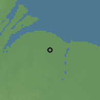 Shaded relief of the 60 km around Ostend, drawn from the GMTED2010 grid