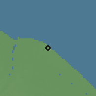 Shaded relief of the 60 km around Paradise, drawn from the GMTED2010 grid