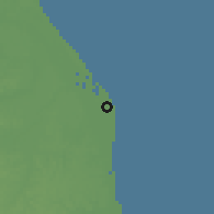 Shaded relief of the 60 km around Paradise, drawn from the GMTED2010 grid