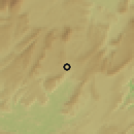 Shaded relief of the 60 km around Paramakatoi, drawn from the GMTED2010 grid