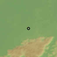 Shaded relief of the 60 km around Parishara, drawn from the GMTED2010 grid