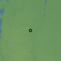 Shaded relief of the 60 km around Princess Carolina, drawn from the GMTED2010 grid