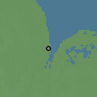 Shaded relief of the 60 km around Queenstown, drawn from the GMTED2010 grid
