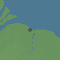 Shaded relief of the 60 km around Rotterdam, drawn from the GMTED2010 grid