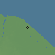 Shaded relief of the 60 km around Belfield, drawn from the GMTED2010 grid