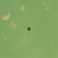 Shaded relief of the 60 km around Sawariwau, drawn from the GMTED2010 grid