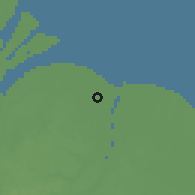 Shaded relief of the 60 km around Schoonord, drawn from the GMTED2010 grid