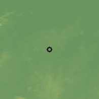 Shaded relief of the 60 km around St. Bedes, drawn from the GMTED2010 grid