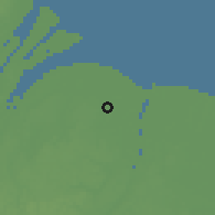 Shaded relief of the 60 km around Studley Park, drawn from the GMTED2010 grid