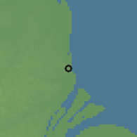 Shaded relief of the 60 km around Suddie, drawn from the GMTED2010 grid