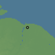 Shaded relief of the 60 km around Support, drawn from the GMTED2010 grid