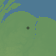 Shaded relief of the 60 km around The Commons, drawn from the GMTED2010 grid