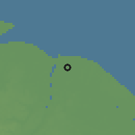Shaded relief of the 60 km around Unity, drawn from the GMTED2010 grid