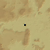 Shaded relief of the 60 km around Waramadan, drawn from the GMTED2010 grid