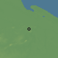 Shaded relief of the 60 km around Wauna, drawn from the GMTED2010 grid