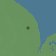 Shaded relief of the 60 km around Yakusari, drawn from the GMTED2010 grid