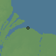 Shaded relief of the 60 km around Zeeburg, drawn from the GMTED2010 grid