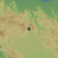 Shaded relief of the 59 km around Saint-Raphael, drawn from the GMTED2010 grid