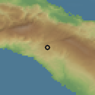 Shaded relief of the 59 km around Thiotte, drawn from the GMTED2010 grid