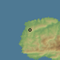 Shaded relief of the 59 km around Chambellan, drawn from the GMTED2010 grid