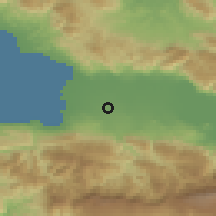 Shaded relief of the 59 km around Croix-des-Bouquets, drawn from the GMTED2010 grid
