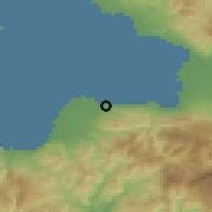 Shaded relief of the 59 km around Gressier, drawn from the GMTED2010 grid