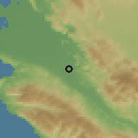 Shaded relief of the 59 km around L'Artibonite, drawn from the GMTED2010 grid