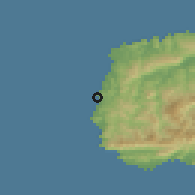 Shaded relief of the 59 km around Anse-d'Hainault, drawn from the GMTED2010 grid