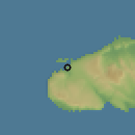 Shaded relief of the 59 km around Mole-Saint-Nicolas, drawn from the GMTED2010 grid