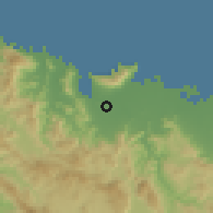 Shaded relief of the 59 km around Plaine-du-Nord, drawn from the GMTED2010 grid