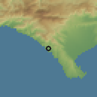 Shaded relief of the 59 km around Roche-a-Bateau, drawn from the GMTED2010 grid